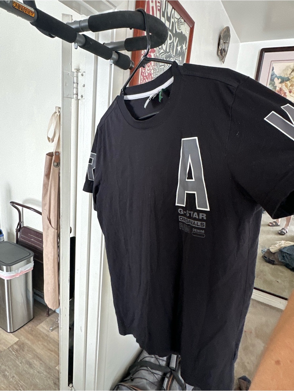 G-Star Black Short-Sleeve Tee with Large 'A' Graphic